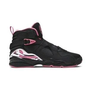NIKE AIR JORDAN 8 RETRO (GS) BLACK-PINKSICLE Youth 6.5 Sneaker Shoe Pink Girls